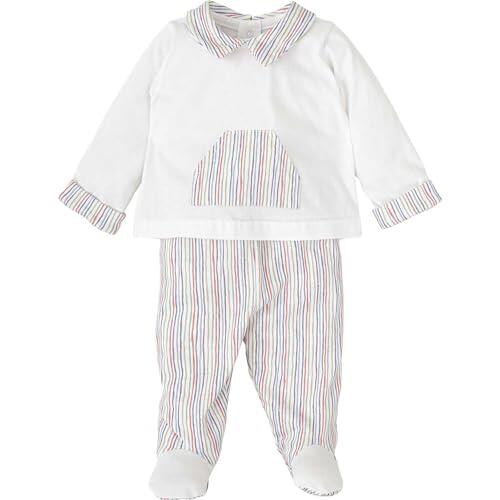 BABIDU Conjunto de Ropa para Bebé Niño con Polaina y Camiseta de Manga Larga, Detalles de Rayas y Bolsillo Central, Ropa Bebé de Algodón Suave y Cómodo para el Día a Día