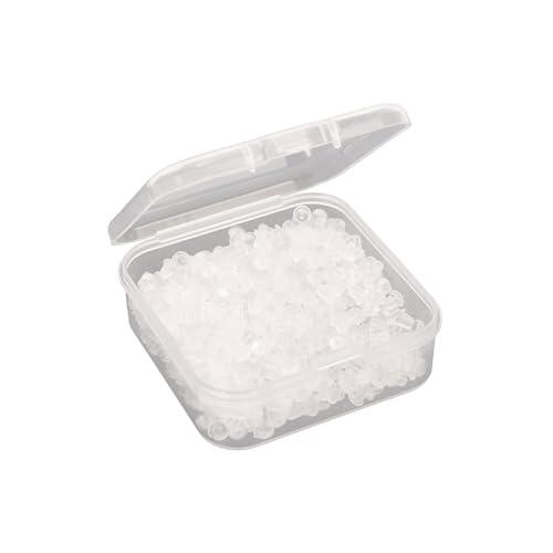 Amcbkyea 600 piezas de cierres de seguridad para pendientes de goma transparente, tapones hipoalergénicos de bala para tachuelas, ganchos de pescado y aros | Cerraduras suaves universales de silicona