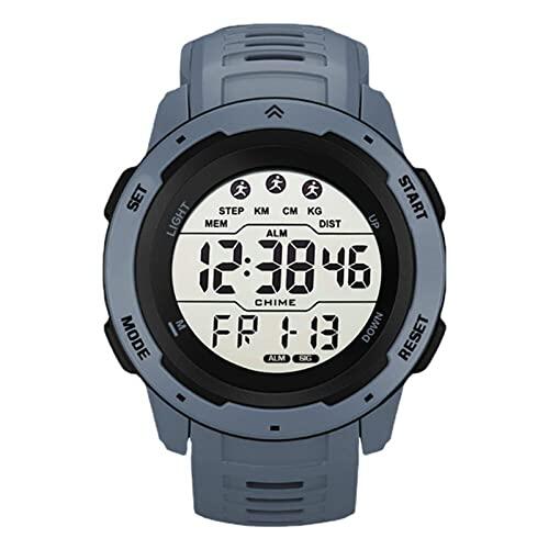 lvifloae Relojes Deportivos Digitales para Hombre, obsequio Luminoso Multifuncional Deportivo Running para Exteriores (Gris)
