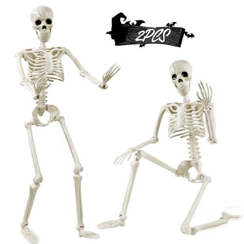 El toque definitivo para tu decoración de Halloween con esqueletos articulados de 90 cm