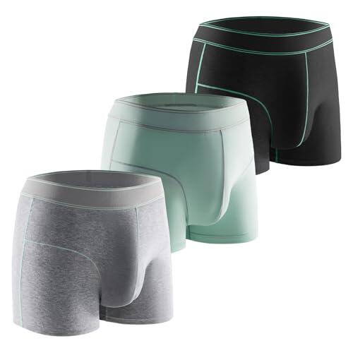 Carer Pack de 3 Boxers para Incontinencia Hombre 100 ml Capacidad de Absorción Algodón Ropa Interior Ligeros Lavables y Reutilizables para Pérdidas de Orina Talla S
