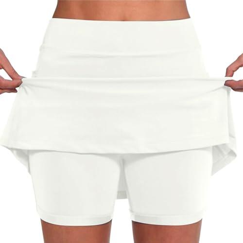 Sonnena Mujers Falda Deportiva con Pantalones Cortos Interiores Transpirable 2 en 1 Faldas con Bolsillo para Tenis Golf Correr Gimnasio Faldas de Tenis para Mujer Elegante Pantalones Cortos