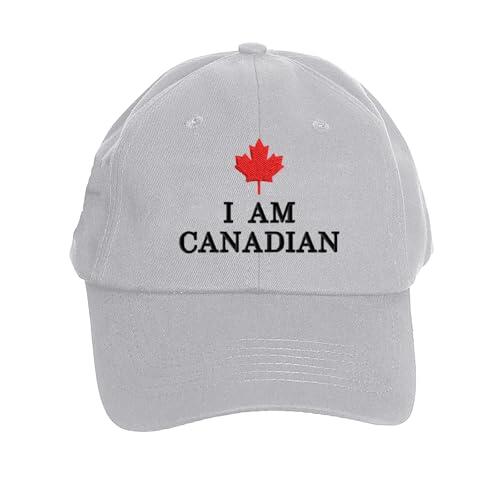 Generisch Gorra de teclado Canada no es para sombrero gorra de béisbol vintage lavada I Canada gorra ajustable para papá para hombres mujeres gorra en vivo, gris, Talla única