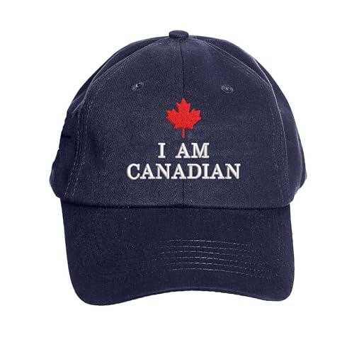 Generisch Gorra de teclado Canada no es para sombrero gorra de béisbol vintage lavada I Canada gorra ajustable para papá para hombres mujeres gorra en vivo, marine, Talla única