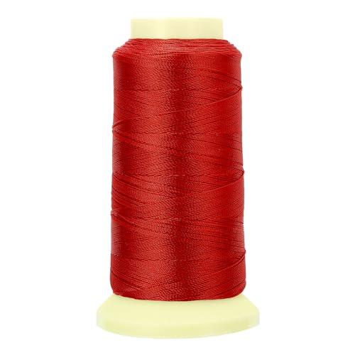 PATIKIL Hilo encuadernado de poliéster de 0,4 mm, 550 yardas, hilo de coser para pulseras trenzadas, colgantes, cuerdas, macramé, encuadernación, manualidades, color rojo