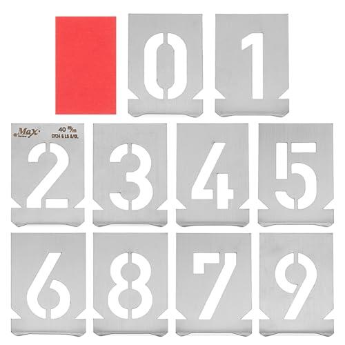 Dicosmetic 10 Piezas 10 Diseños Números Plantilla De Acero Inoxidable Reutilizable Para Pintar Tallado Dibujo Grabar Madera Y Grabado