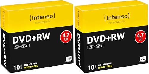Intenso 4211632 - DVD+RW regrabables (10 Discos) (Paquete de 2)