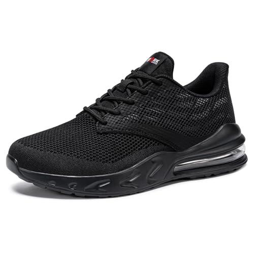 LARNMERN Zapatillas de Cocina Antideslizante Zapatos de Cocina Hombre Zapatos Hosteleria Zapatillas Antideslizante Camarero Sanitario Sin Puntera,Negro 43 EU