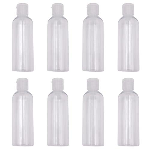 pangutheos 8 Piezas Botes Viaje Rellenables 100ml Transparente Travel Bottles Kit PET Botellas Viaje para Dispensar Líquidos para Viajar Fácilmente