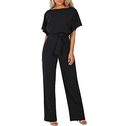 Mono elegante para mujer de verano, traje de dos piezas con pierna ancha y cuello redondo, conjunto completo y redondo, conjunto de pantalón para invitada de boda, largo, sin mangas, casual, deportivo