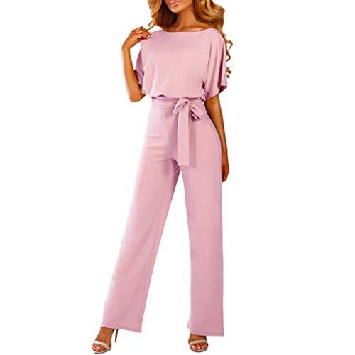 Mono elegante para mujer de verano, traje completo de dos piezas con pierna ancha y cuello redondo, conjunto festivo para invitada de boda, largo, sin mangas, casual, deportivo, conjunto de pantalones