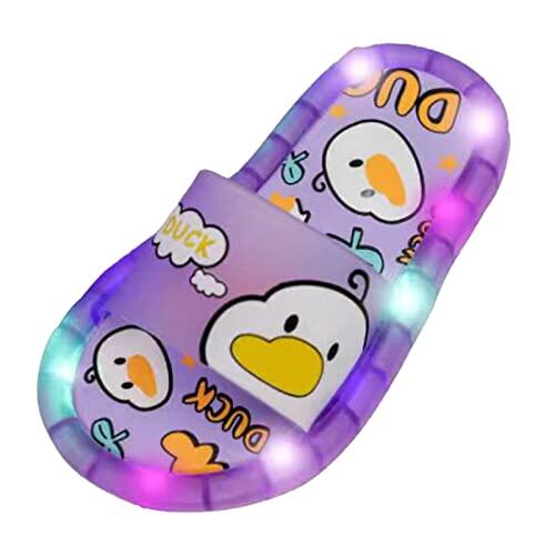 FGUUTYM Chanclas de baño para niña niño, chanclas de baño, luz sobre LED, chanclas de baño, súper suaves, súper ligeras, antideslizantes, sandalias de bebé, zapatos para niños, zapatillas para