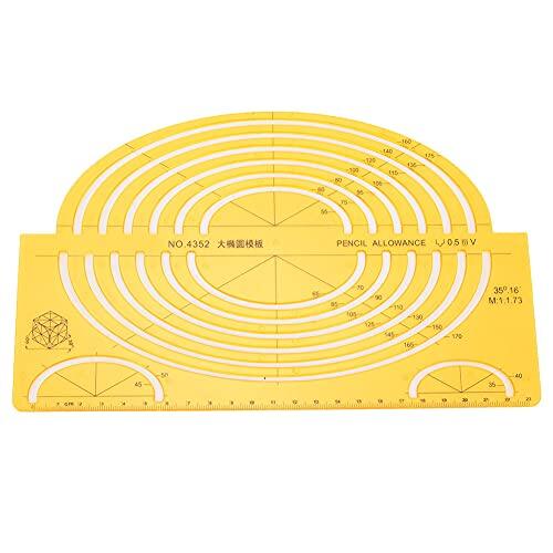 RASTKY Plantilla de Dibujo de Diseño Arquitectónico Regla Hueca para Patrones geométricos: Material de Plástico Duradero (4352)