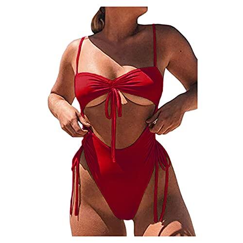 Generisch Popular traje de baño de las mujeres traje de baño acolchado traje de baño para el estilo comodidad en el agua, rojo, XL