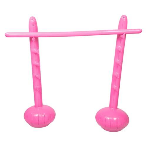 HEMOTON Varilla de salto de altura inflable juego de limbo divertido césped enorme palo plegable fiesta juguete de playa inflable para exteriores adultos familia para