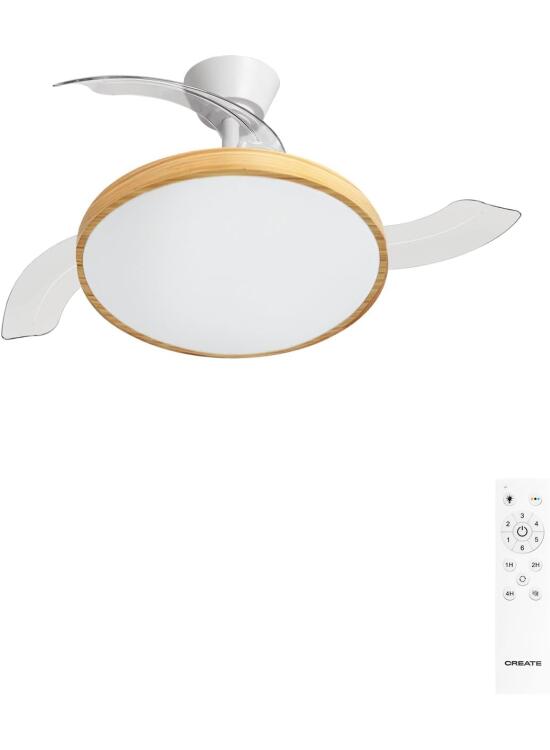 Ventilador de Techo CREATE: Iluminación y Confort Térmico