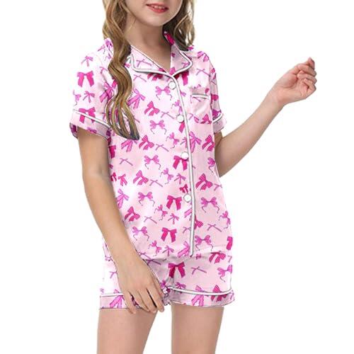 Generisch Traje deportivo para niña, camiseta y pantalones cortos, ropa de verano, juego de chándal, chándal de 2 piezas, ropa deportiva con pantalones deportivos, ropa deportiva corta, ropa informal