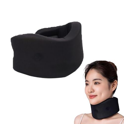 Bustlwor Collarín Cervical Ortopédico Ajustable, Soporte para el Cuello, Se Utiliza para Aliviar La Presión Cervical en Hombres y Mujeres (Negro)