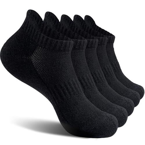 Wamicu Calcetines Tobilleros Hombre - 5 Pares Corto Verano Algodón Transpirable Ideales para Deporte Running - Talla 43-46