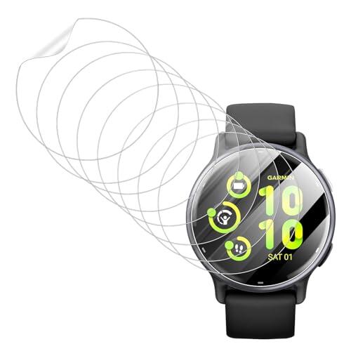 8 Piezas Protector Pantalla Compatible con Garmin Vivoactive 5, Película Hidrogel HD, TPU Flexible, Resistente a los Arañazos, Película Sin Burbujas, Vidrio Templado Transparente para Vivoactive 5