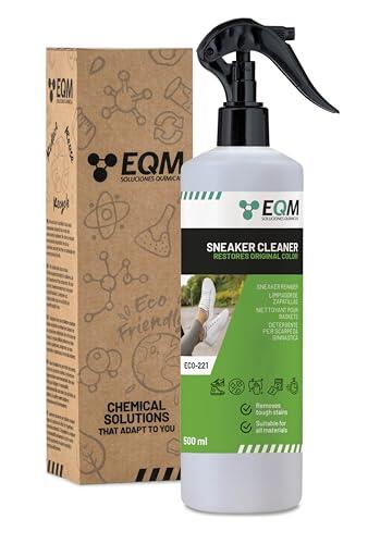 EQM - ECO-221 - Limpiador de Zapatillas - 500 ML - Fórmula Profesional para Cuero, Lona y Malla - Limpia en Profundidad, Renueva y Protege las Zapatillas