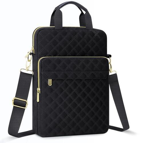 MicaYoung Funda para Ordenadores Portátiles Compatible con 14 Pulgadas MacBook Pro M5 M4 M3 M2 M1/13,6 Pulgadas MacBook Air M4 M3 M2/13 iPad Pro M4 Air M3/13 MacBook Neo/12,9 iPad con Teclado, Negro