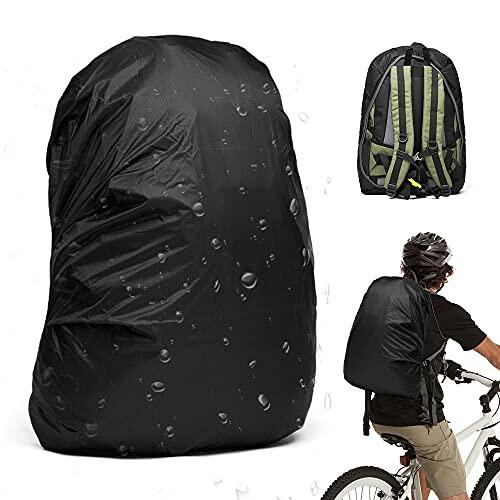 TFixol Funda para mochila ajustable de 30 a 45 L, para ciclismo, senderismo, camping, viajes, color negro