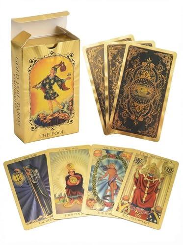 Tarot Rider Waite Bilingüe: Tradición y Durabilidad en PVC Dorado