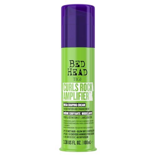 Bed Head de Tigi Curls Rock Amplifier, crema definidora de rizos con protección anti-frizz para rizos y ondas definidos, 100 ml