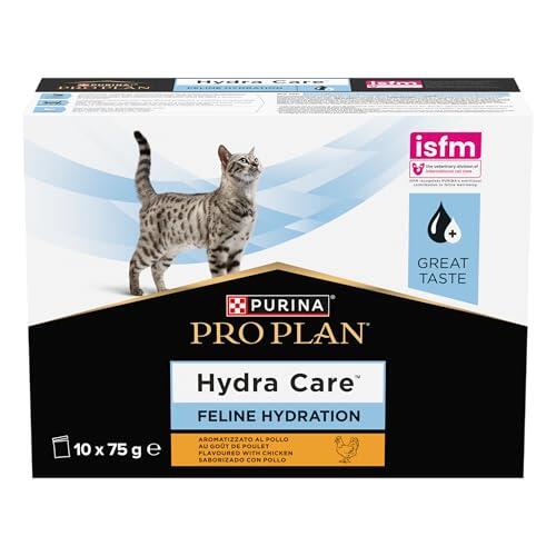 Pro Plan Vet Feline HYDRACARE Pollo 10x75GR | Alimento complementario con sabor a pollo para mantener la hidratación de los gatos adultos