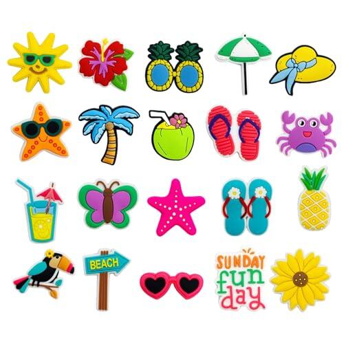 Generico Accesorios para bolso de playa | 20 decoraciones de verano para de playa con - de PVC extraíbles, decoración de para mujeres, niñas, madres y novias