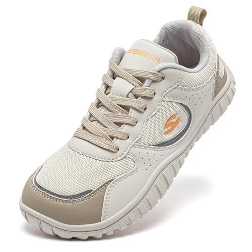 HOBIBEAR Zapatos Barefoot para Mujeres Caja de Dedos Ancha Zapatillas para Correr en Senderos Suela Cero Drop Minimalistas para Gimnasio al Aire Libre Casual 39