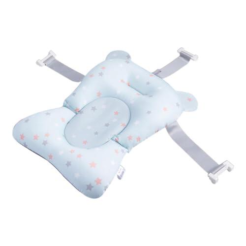 Red de baño para bebés, Alfombrilla de baño para bebé, Plegable, Antideslizante, cojín de Apoyo para la bañera, cojín de baño con Hebillas y 3 Cinturones de Seguridad