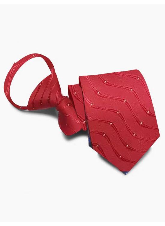 1 juego de corbata perezosa de 8 cm fácil de tirar, elegantes corbatas de poliéster, perfectas para atuendos de negocios y casual