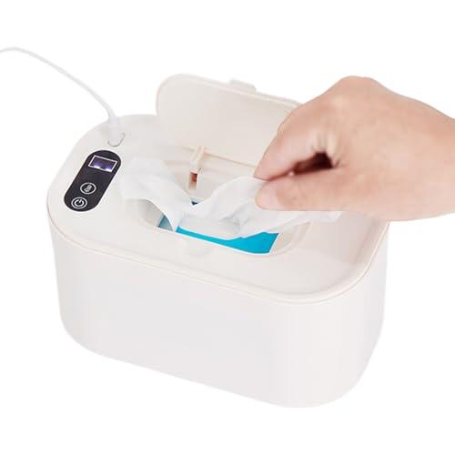 Baby Wipe Más Caliente - Limpiar Más Caliente | Baby Wipes Cafring | Carga USB Del Dispensador De Borrado, Incluso Soporte De Toallitas De Calefacción Con Pantalla De Temperatura Para Toallitas Para B
