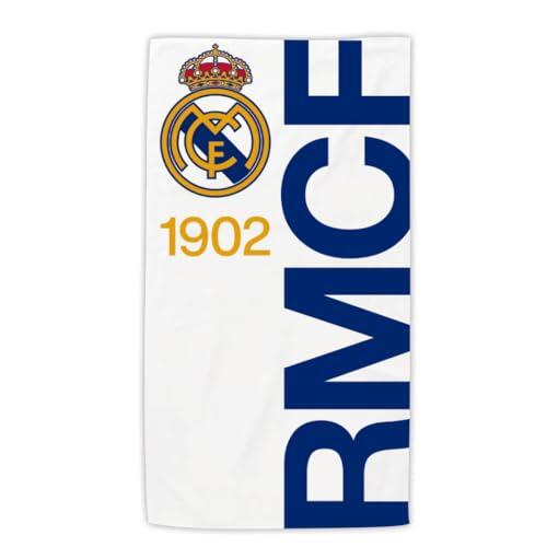 ARDITEX, Toalla Real Madrid, Toalla de Playa Real Madrid de Microfibra, Grande, para Piscina, Tumbona, Baño, Ducha, con Diseño Europeo, 100% Poliéster, 170 x 90 Centímetros, 240 gsm