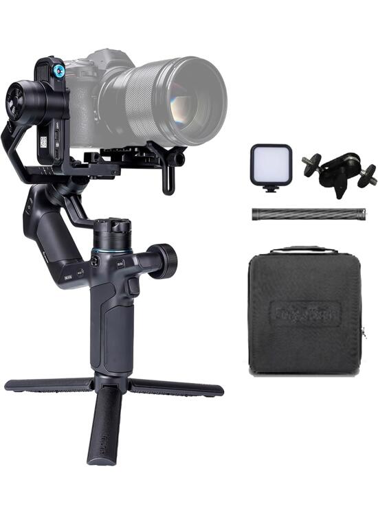 FeiyuTech SCORP Mini 3 Pro Kit – Gimbal 3 Ejes Todo en Uno con Mango Desmontable, Seguimiento IA y Bolsa de Transporte, Compatible con Cámara, Smartphone y Cámara Deportiva