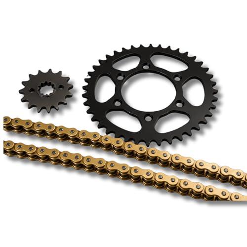 RIDE AND CUSTOM - Kit de cadena con piñón reforzado RK compatible con Daelim VL Daystar FI 125 2008-2012 14X45 corona de acero