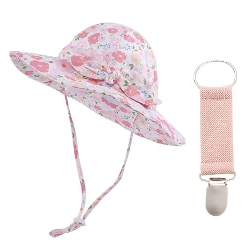 LCIEFKAE 1 Patrón De Flores De Sonnenhut Y 1 Clip De Sombrero, Sombrero De Pesca Para Niños, Cabaña De Algodón, Material De Viaje Al Aire Libre.