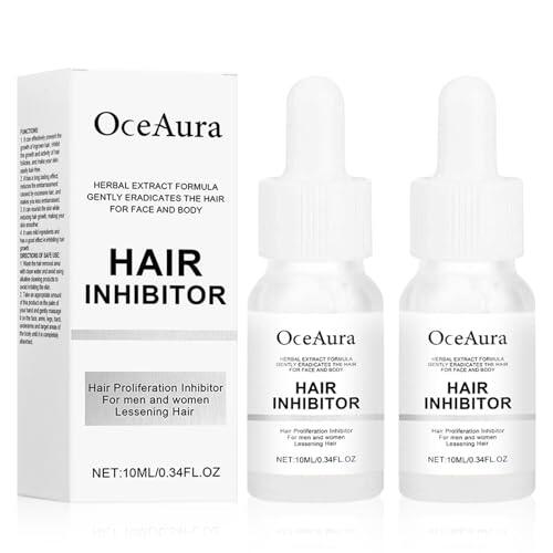 2 Piezas Inhibidor del Crecimiento del Cabello, Suero Anticrecimiento del Cabello, Depilación Corporal, Regeneración Tardía del Cabello, para Todos los Tipos de Piel