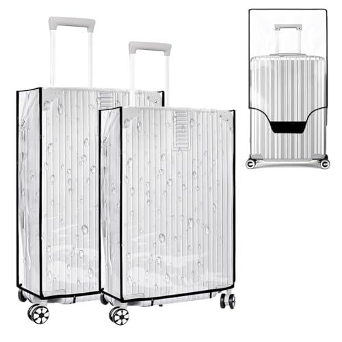 Vexran Paquete de 3 Funda para Maletas para Equipaje, Impermeables Transparentes, para Maletas de 20, 24 y 28 Pulgadas, Grandes, Medianas y pequeñas, De PVC