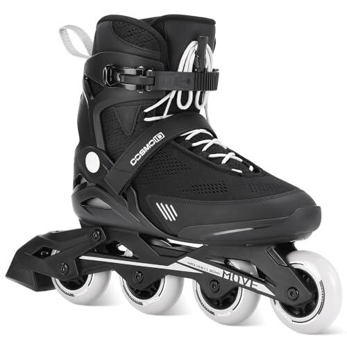 COSMOID Patines en línea para Mujeres y Hombres, Patines de Ruedas para Adultos, Patines Profesionales de Fitness Unisex(H-Move-BK,EU 43)