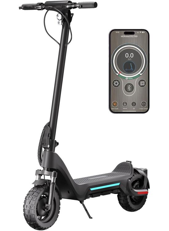 Patinete eléctrico para Adultos con Plegado Todoterreno, Amortiguadores Dobles, EABS y Freno de Disco Delantero/Trasero, Capacidad de Carga de 352 lbs