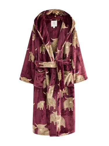 NEXT Mujeres Bata en tejido muy suave Burgundy M