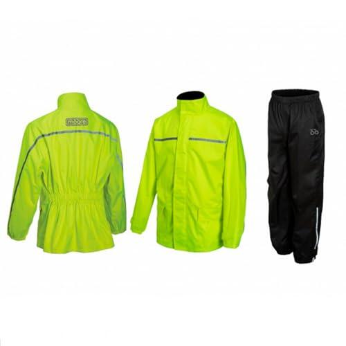 Moore Traje de Lluvia Rain Twill Fluo Negro – Impermeable 20,000 mm, Costuras Termoselladas, Alta Visibilidad. (Fluo y Negro, XL)