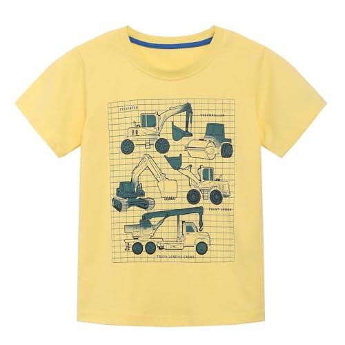 Generisch Camiseta Niños Camiseta Niños Niñas Divertido 3D Impreso Camiseta Niños Verano Gráfico Manga Corta Camiseta Tops 6-16 Años, Camiseta K6-amarillo, 3-4 años