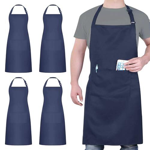 Renueva tu cocina: Guía definitiva sobre el pack de 4 delantales azules impermeables