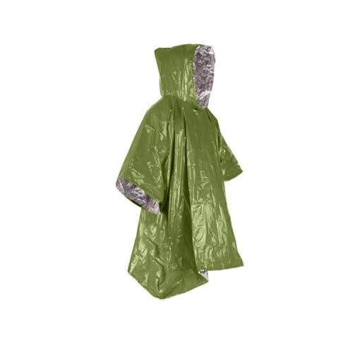 Poncho impermeable de emergencia para exteriores, impermeable, impermeable, manta térmica, equipo de supervivencia, ultraligero, para camping, senderismo, actividades de aventura al aire libre