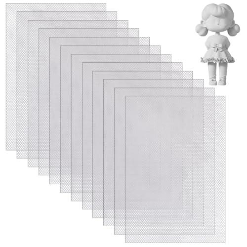 OLYCRAFT 12 unidades de malla de alambre de aluminio, 30,1 x 21,3 cm, placa de rejilla para modelar arcilla, metal, rejilla de ventana, pequeños agujeros, placa de red de aluminio, para manualidades