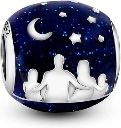 KUNVONIC Charms Abalorios Colgante para mujer, plata de ley 925, compatible con pulseras y collares Pandora, compatible con pulseras europeas para mujeres y niñas
